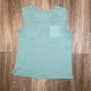 Womens LOFT Blue/Green Tank Top - S
